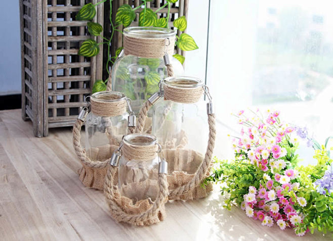 美式透明简约现代创意个性玻璃花瓶客厅卧室...
