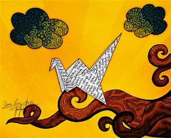 纸鹤插画