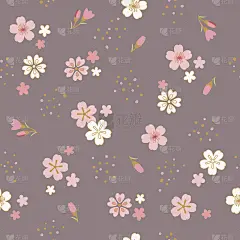 樱花樱花无缝图案矢量插图