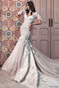 galia-lahav-spring-2018-bridal-short-sleeves-illusion-high-sweetheart-neck-heavily-embellished-bodice-tulle-skirt-ivory