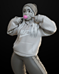 Character Concept - Bubblegum, Dr Zenith : Here's some Marvelous Designer practice based on a picture that I saw on Pinterest. ￼<br/>Sculpt in Zbrush, rendered with Vray for 3ds max.<br/>Instagram: doczenith