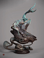 KUN, Daqin Lin : Kun is a gigantic fish in ancient Chinese mythology. I designed such a statue for it. In terms of material, I want it to look like a real cultural relic with a sense of age.I am very grateful to my teacher Zhelong Xu
, who let me learn a 