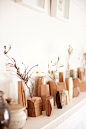 fasett flower vessels = scrap timber + eco wood oil + beeswax, would love these for candles!