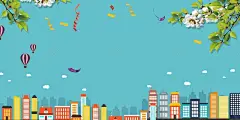 卡通城市背景315诚信海报背景模板高清素材 网页 设计图片 页面网页 平面电商 创意素材