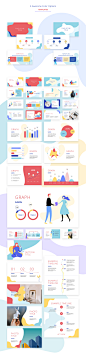 Cheery Template : Happry cheery keynote template, with organic shapes and vivid colors. All the illustrations are ppt vectors and can be edited. Clean deck that helps to communicate your ideas, multiple slides with an editorial design, adaptableFor person
