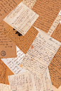 复古做旧泛黄英文草书手稿手写草稿信件牛皮纸背景纹JPG图片素材