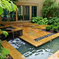 【带水池的庭院景观…】#景观空间设计##设计图舍-景观#
