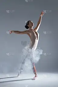 舞蹈,芭蕾舞者,高雅,烟,女人,背景聚焦,分离着色,体操,背景分离,弹性