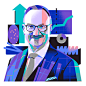 portrait vector editorial Technology finance healthcare pattern geometric Education