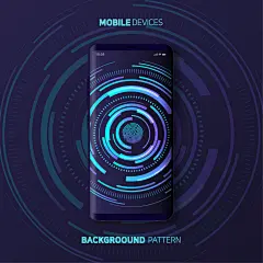 矢量 | 手机展示新品发布几何彩色背景科技时尚炫彩镜面海报AI素材 – 云瑞设计