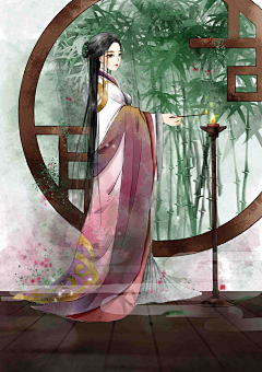 南歌迟梦采集到古代手绘女