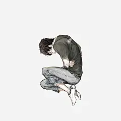 紧紧蜷缩身体的男子png免抠素材_新图网 https://ixintu.com 蜷缩的人 紧紧蜷缩身体 卡通 动漫 孤独