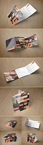 Minimal Square Trifold Brochure 三折页模板素材国外源文件-淘宝网