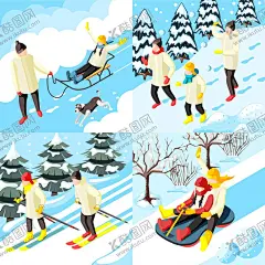 玩雪 【酷图网】雪橇,滑雪橇,滑雪,雪球,滚雪球,堆雪人,打雪仗,雪人,卡通,儿童,孩子,小孩,寒假,春节,新年,冬天,冬季,冬装,冬天小孩,冬天孩子,冬天小孩素材,可爱,戴帽子,围巾,戴围巾,手套,手绘,插画,插图,图片,矢量,欢乐,玩耍,玩雪,快乐,开心,小孩子,扁平,女孩,男孩,小朋友,海报素材,展板素材,