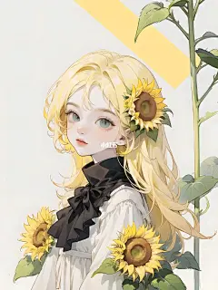 花懂风的温柔·黄色系|女生头像壁纸
