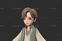 小男孩 卡通男孩 小学生 小正_HALEN龙大作品_人物男人人物男人_cg模型网