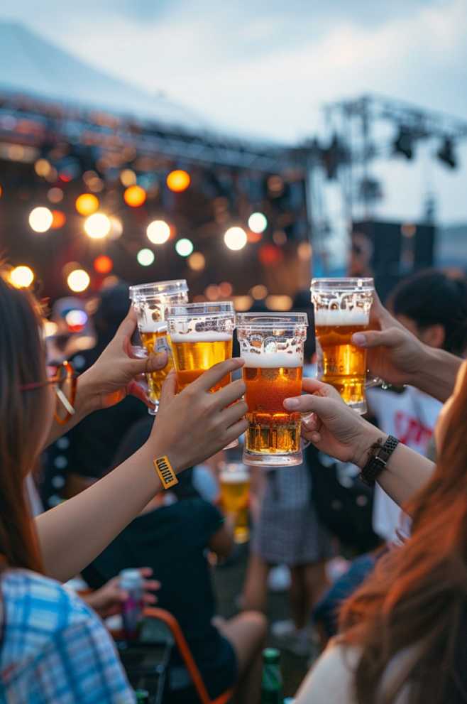 数字艺术啤酒节喝啤酒派对人物摄影图-众图...