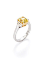 Piranesi 2.66 Total Ct. Yellow Diamond, Platinum, 