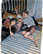 #遇见艺术# 插画师 NOMA 的治愈系水彩插画作品，她的插画人物随意、慵懒，简直不要太舒服~