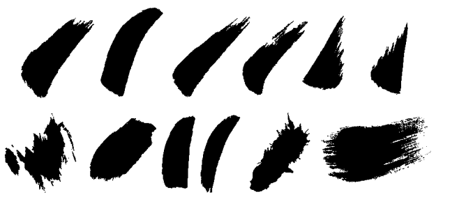 墨迹笔刷png免抠