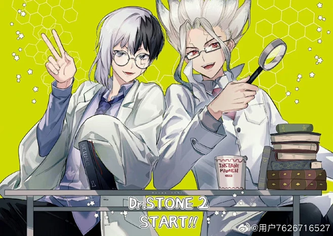 Dr.stone石纪元×同人图 千幻向(石神千空×浅雾幻)-花瓣网
