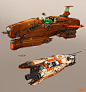 spaceship studies, sparth - nicolas bouvier on ArtStation at https://www.artstation.com/artwork/spaceship-studies
