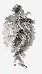 中国风水墨龙png免抠素材_新图网 https://ixintu.com 龙 中国龙 龙插画 龙免扣PNG 水彩龙 毛笔 水墨画