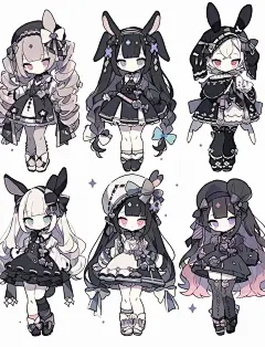 绘画素材｜哥特风QQ人设超级大合集！ - 小红书