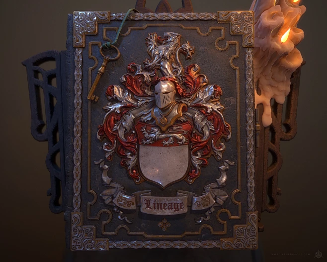 Lineage, Jeroen Backx : This is a game ready 3d model of an old book ...