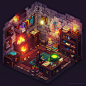 Halloween Magic Room (voxel), Elena Dudnakova