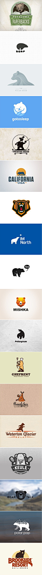 一组以熊为主题的Logo设计- 标志- 锐意设计网-设计师的网上家园