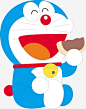 卡通哆啦A梦高清素材 卡通 卡通哆啦A梦 吃铜锣烧 漫画动漫 猫型机器人 矢量透明 蓝色白色 设计 免抠png 设计图片 免费下载
