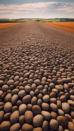 野外骑行道路沙砾道路石子路图片摄影图