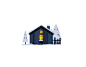 Dribbble - snowy house by Sergei Ryzhov