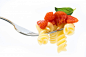 Isolated pasta on white Premium Photo