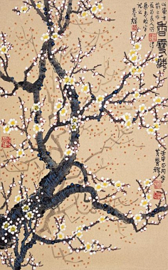 点墨中国梅花赞