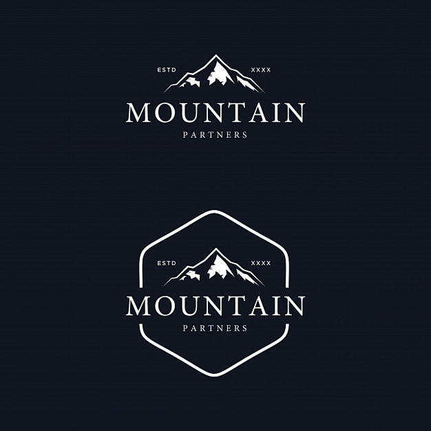 大山雪山logo标志矢量图素材