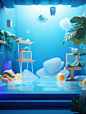 3D狂暑季电子商务背景 (3)