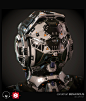 Sci-Fi Helmet - Real Time Version - by Jonathan BENAINOUS, Jonathan BENAINOUS : The goal of this project was to study in detail the entire process of creation of an HD Game Asset, based on one of my previous work. 
From the Baking process to the final PBR