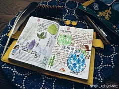手账 手绘素材  E_T妖的小尾巴的微博_微博