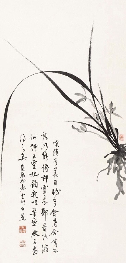 【 空谷幽兰 】· 白蕉 作品欣赏 #水...