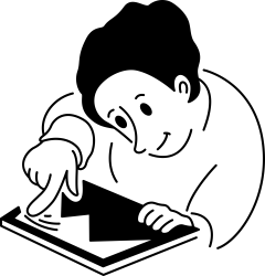 日常生活插画插图标 icon 涂鸦 黑白简笔画 插画 漫画 卡通notion-gd-man-image-2