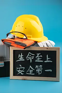 工地安全标语文明施工安全生产工具摄影图