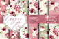 水彩峡谷玫瑰数码纸图案设计素材包 Watercolor Canyon Rose digital paper pack - 设汇