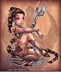 Tattooed Slave Leia by telegrafixs on deviantART