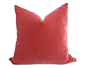 Belgium Salmon Velvet Pillow Cover - Coral - 20 inch - Coral Velvet Pillow - Light Red - Salmon - Coral - Designer Pillow - Decorative Pillo