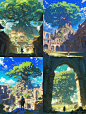 kimdarry7_86972_Manga_style_oasis_giant_green_tree_numerous_bir_cd372497-5233-4487-bded-ee5fca2c3332