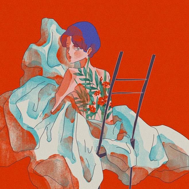 ❤关注公众号：星期五治愈星球，更多插画、...