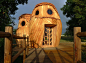 The Watchers - Owl Inspired Cabin :                                                    "The Watchers" is an owl cabin located on the Rives Arcins in Bordeaux, France. Designed ...
