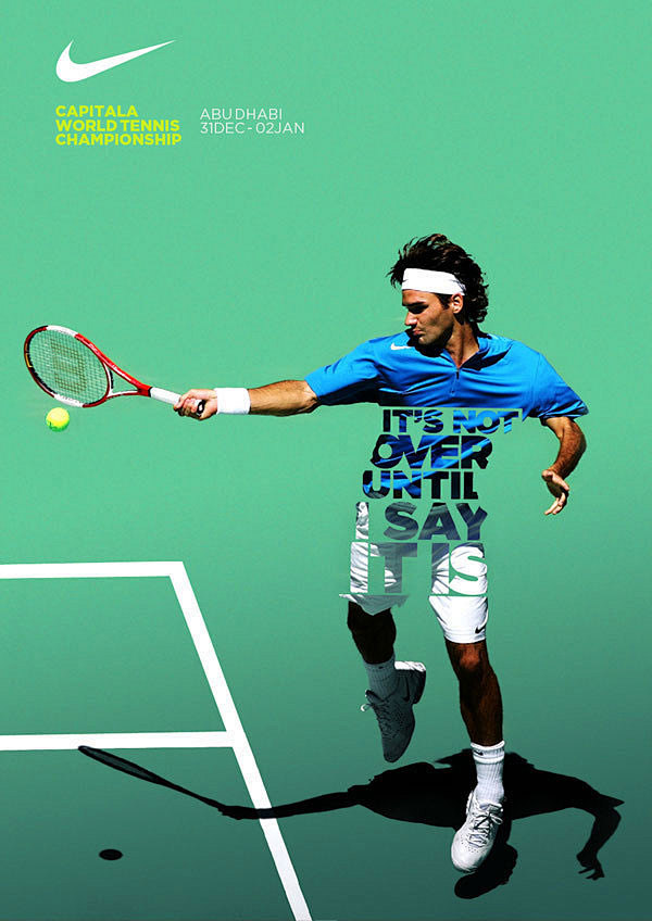 耐克迪拜网球公开赛明星宣传海报设计欣赏 ...
